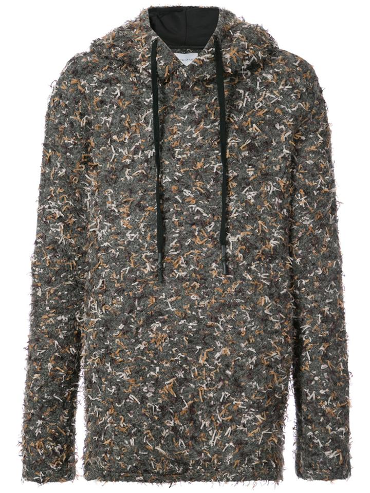 Strateas Carlucci Oversized Textured Hoodie - Grey