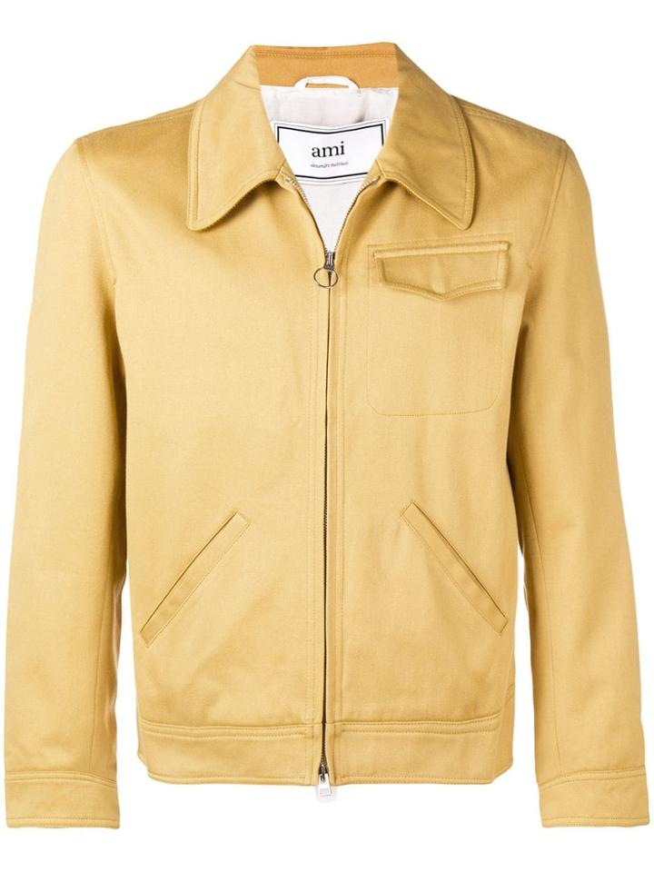 Ami Alexandre Mattiussi Zipped Jacket - Yellow