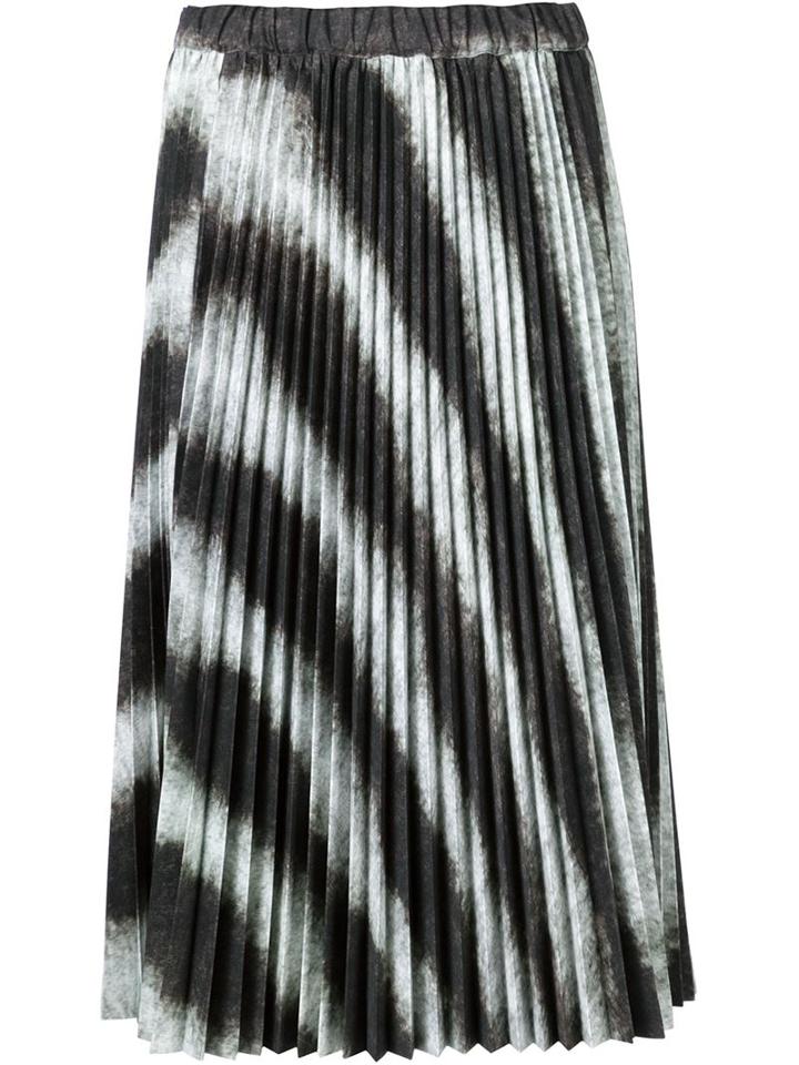 Comme Des Garçons Zebra Print Pleated Skirt