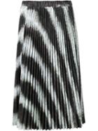 Comme Des Garçons Zebra Print Pleated Skirt