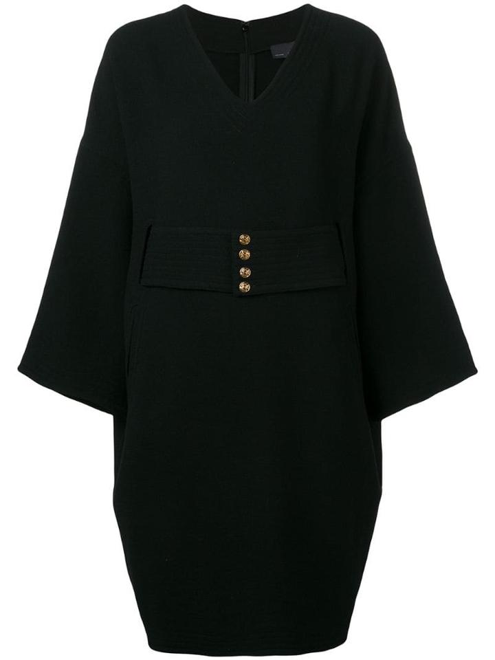 Fendi Pre-owned 1990's Belted Short Dress - Black