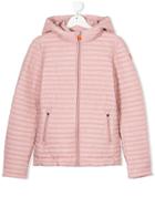 Save The Duck Kids Hooded Padded Jacket - Pink & Purple