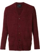 Undercover - V-neck Cardigan - Men - Polyester - 2, Red, Polyester