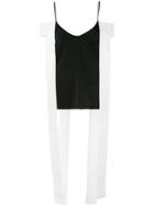 Ellery Contrast Strip Cami Vest - Black