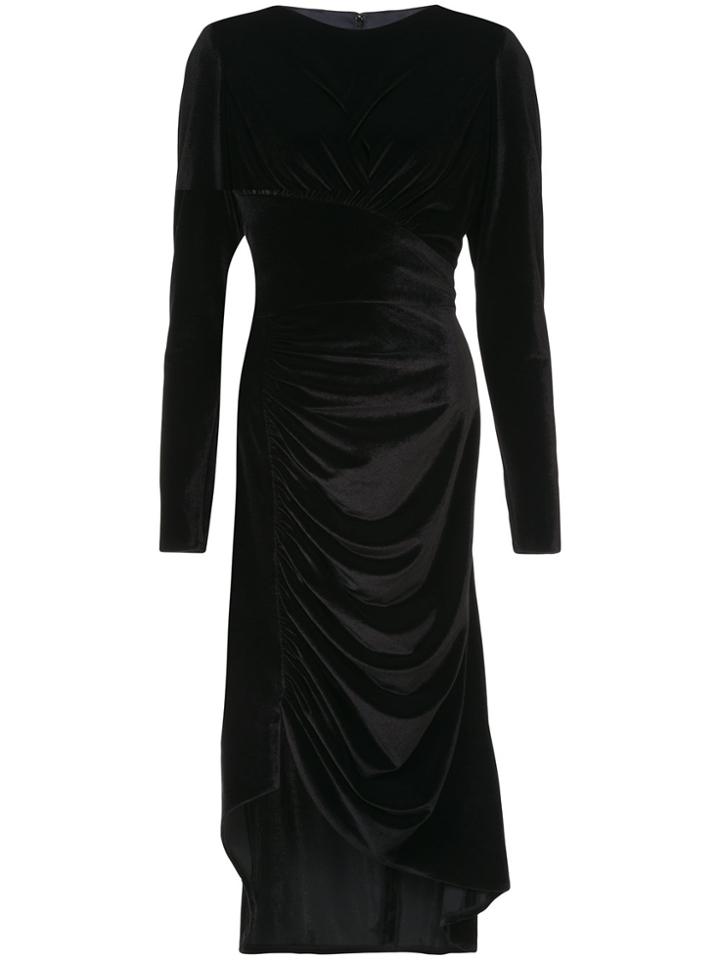 Christian Siriano Side Slit Dress - Black