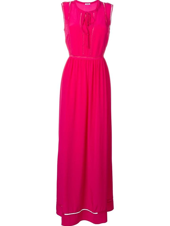 P.a.r.o.s.h. Selene Dress, Women's, Size: M, Pink/purple, Silk/polyester