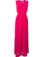 P.a.r.o.s.h. Selene Dress, Women's, Size: M, Pink/purple, Silk/polyester