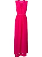 P.a.r.o.s.h. Selene Dress, Women's, Size: M, Pink/purple, Silk/polyester