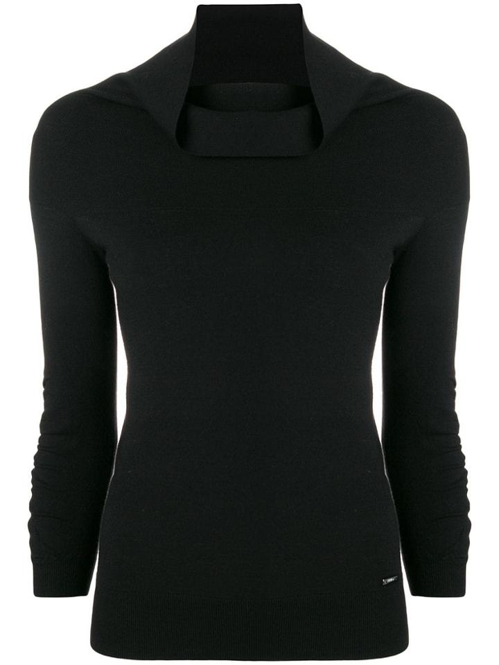 Liu Jo Studded Sleeve Sweater - Black