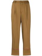 Pt01 Piped Tailored Trousers - Neutrals