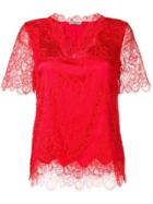 Ermanno Scervino Open Lace Blouse - Red