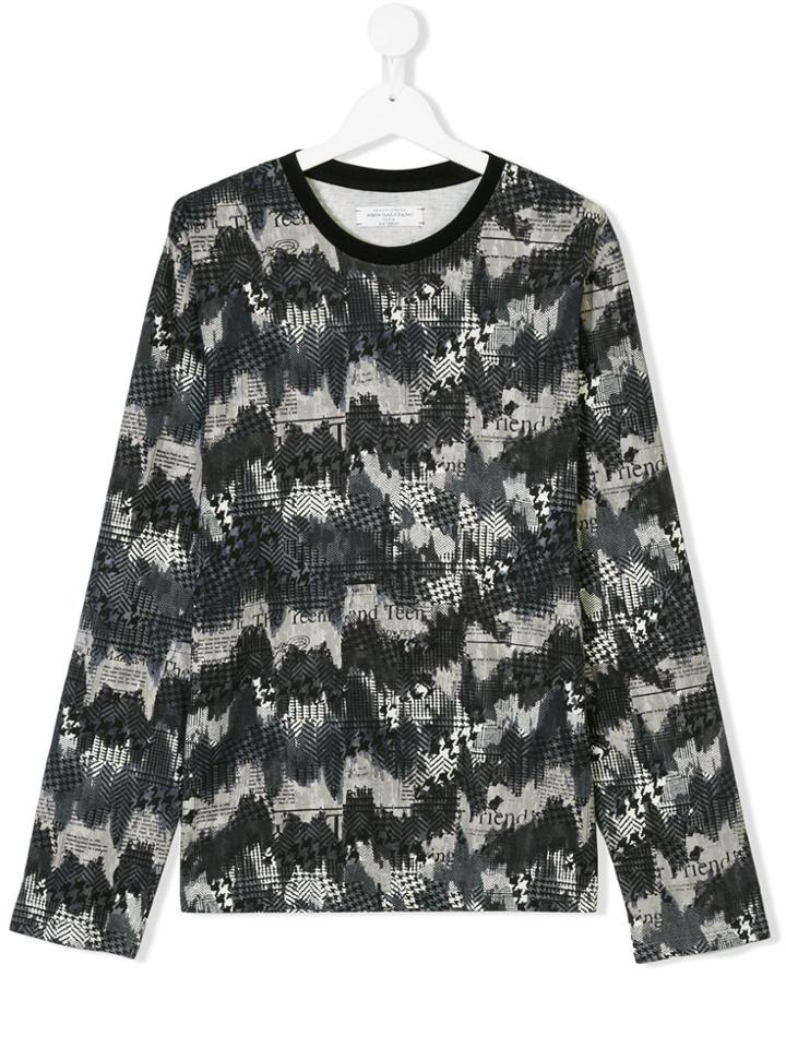 John Galliano Kids Printed Top - Black