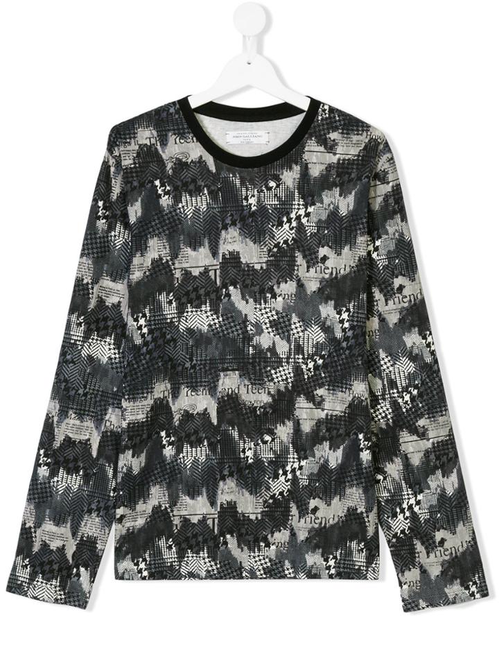 John Galliano Kids Printed Top - Black