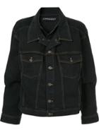 Y / Project Double Collar Denim Jacket - Black