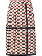 Marc Jacobs Pixel Check Pleated Skirt