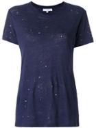 Iro - Clay Distressed T-shirt - Women - Linen/flax - M, Blue, Linen/flax