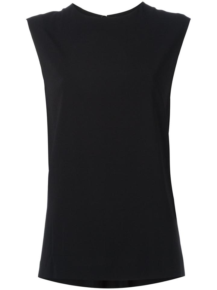 Vince - Sleeveless Top - Women - Spandex/elastane/viscose - L, Black, Spandex/elastane/viscose