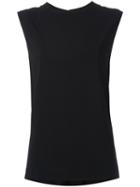 Vince - Sleeveless Top - Women - Spandex/elastane/viscose - L, Black, Spandex/elastane/viscose