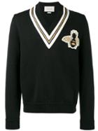 Gucci - Bee Motif Cricket Jumper - Men - Wool - Xl, Black, Wool