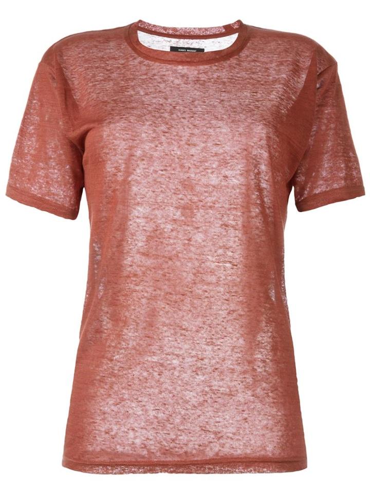 Isabel Marant 'madjo' T-shirt, Women's, Size: Small, Red, Linen/flax