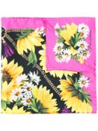 Dolce & Gabbana - Plant Print Scarf - Women - Silk - One Size, Yellow/orange, Silk