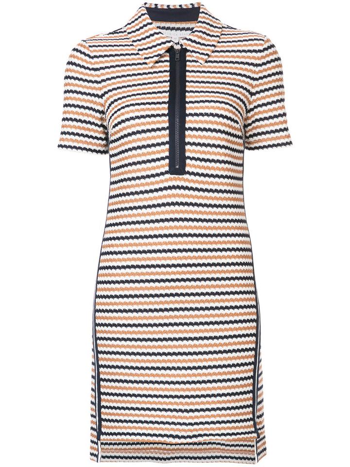 Veronica Beard - Striped Polo Dress - Women - Cotton - L, Blue, Cotton