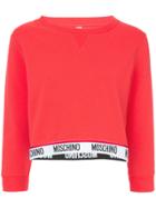 Moschino Cropped Sweatshirt - Red