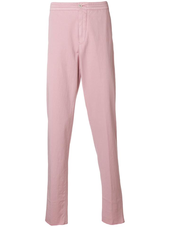 Ermenegildo Zegna Straight Leg Trousers - Pink & Purple