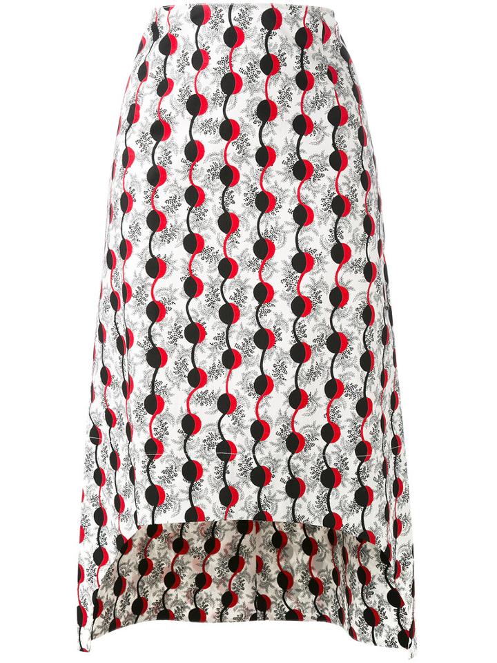 Marni - Garland Print Runway Skirt - Women - Cotton - 42, White, Cotton