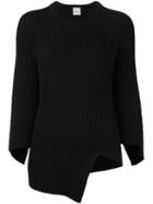 Nude Asymetric Hem Jumper, Women's, Size: 44, Black, Wool