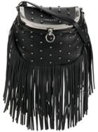 Versace Studded Fringe Crossbody Bag - Black