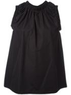 Sportmax - Elastic Collar Tank Top - Women - Cotton - 40, Women's, Black, Cotton