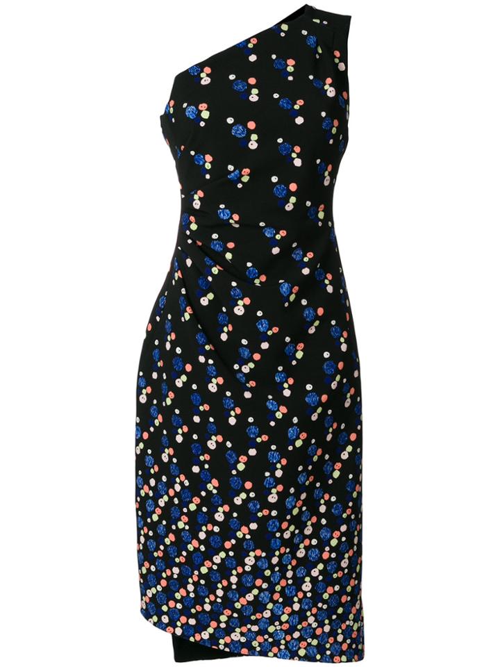 Peter Pilotto One Shoulder Cady Dress - Black