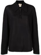 Hermès Pre-owned Long Sleeve Zip Up Sweatshirt - Black