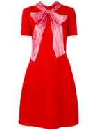 Gucci - Pussy Bow Dress - Women - Silk/acetate/wool - 48, Women's, Red, Silk/acetate/wool