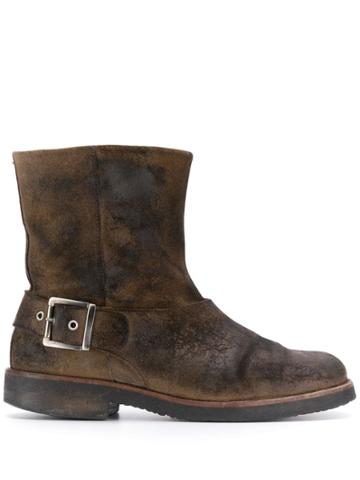 Maison Martin Margiela Pre-owned '1990s Buckled Boots - Brown