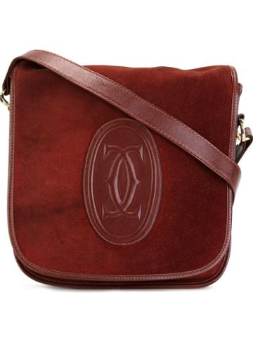 Cartier Vintage Cc Logo Shoulder Bag, Women's, Red