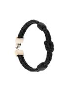 King Baby Hook Clasp Square Knotted Bracelet - Black