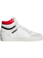Burberry Leather And Suede High-top Sneakers - White