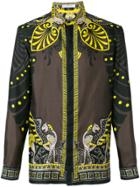 Versace Collection Patterned Long-sleeved Shirt - Brown