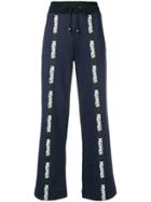 Mr & Mrs Italy Logo Tape Track Pants - Blue