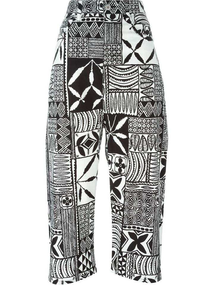 Junya Watanabe Comme Des Garçons Tribal Print Cropped Trousers