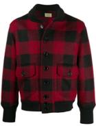 Fortela Check Bomber Jacket - Red