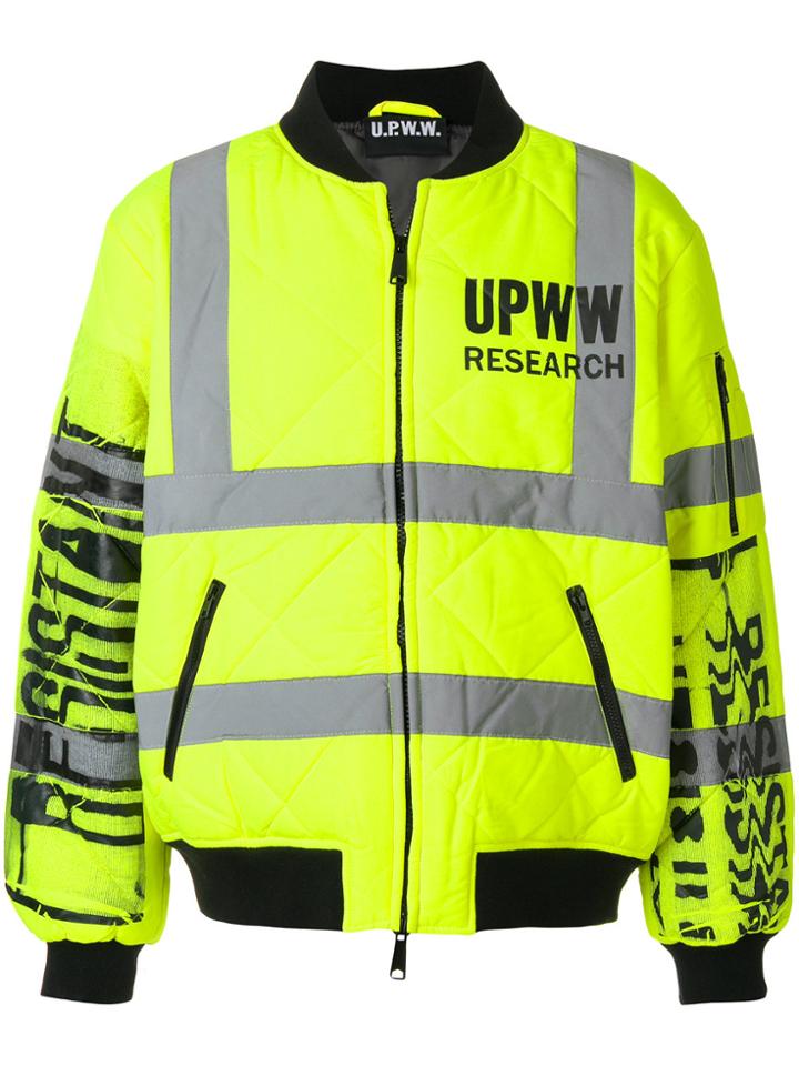 Utility Pro Padded Printed Bomber Jacket - Yellow & Orange