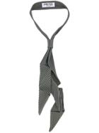 Homme Plissé Issey Miyake Pleated Asymmetric Tie - Grey