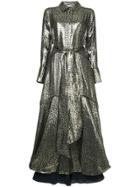 Layeur Berthe Belted Metallic Dress - Black