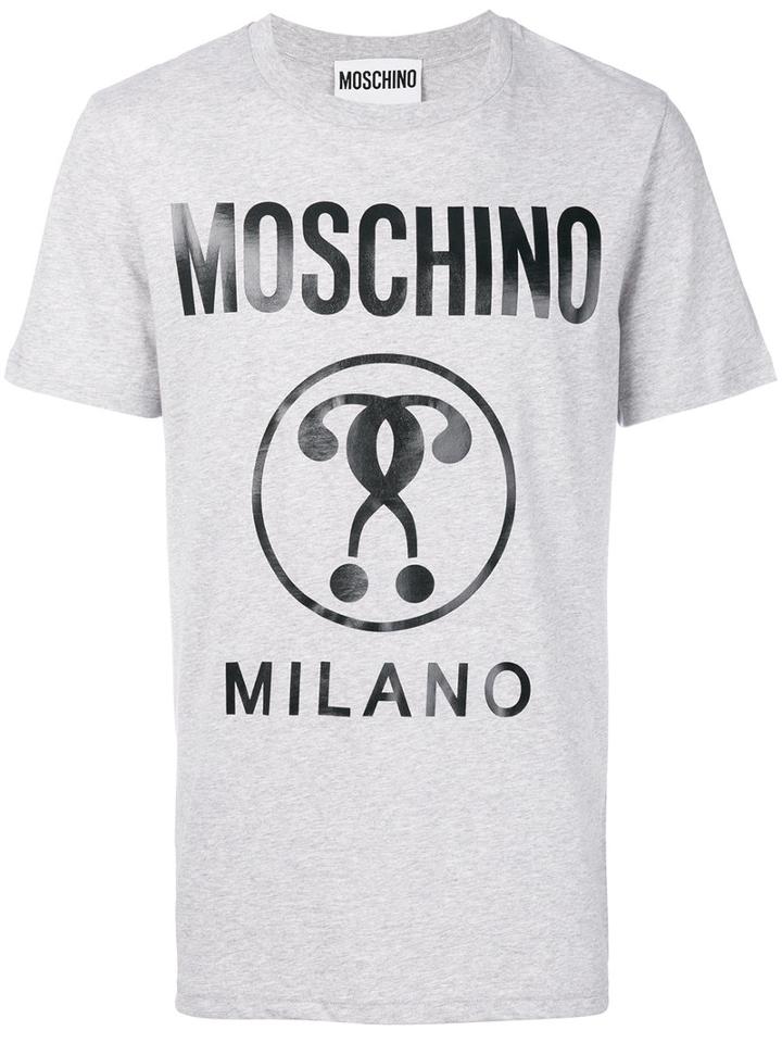 Moschino - Moschino Milano Signature T-shirt - Men - Cotton - Xs, Grey, Cotton