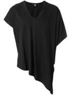 Unconditional Asymmetric V-neck T-shirt - Black