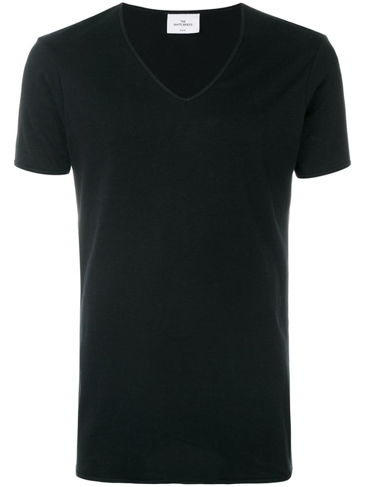 The White Briefs V-neck T-shirt - Black
