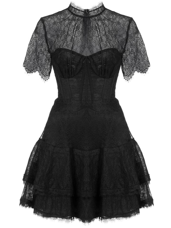 Jonathan Simkhai Lace Bustier Dress - Black